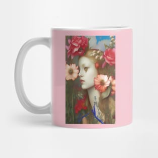 Boho Hippie Cute Girl Dreamy Earth Goddess Floral Flowers Mug